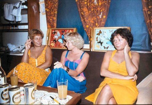 1980 ms Rhea OGYC tal.ap Hellen Kuosma waitress Hänninen Maire ja stuertti Hely-Marketta Saarinen