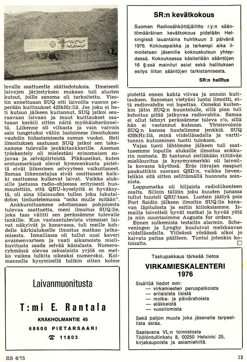 Radiosähköttäjä 6/1975