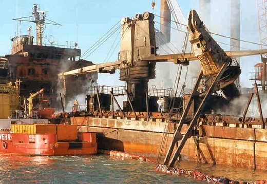 1998 MV Pallas - fire damages