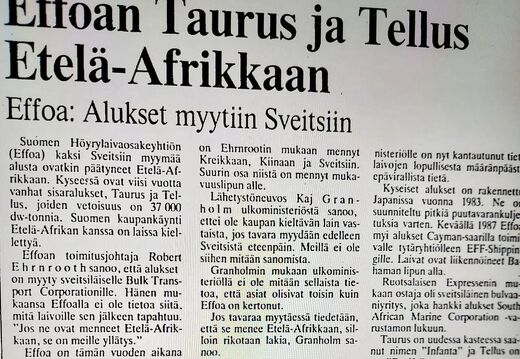 TAURUS & TELLUS - lehtiuutinen