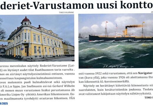 Rederiet-Varustamo, lehtiuutinen