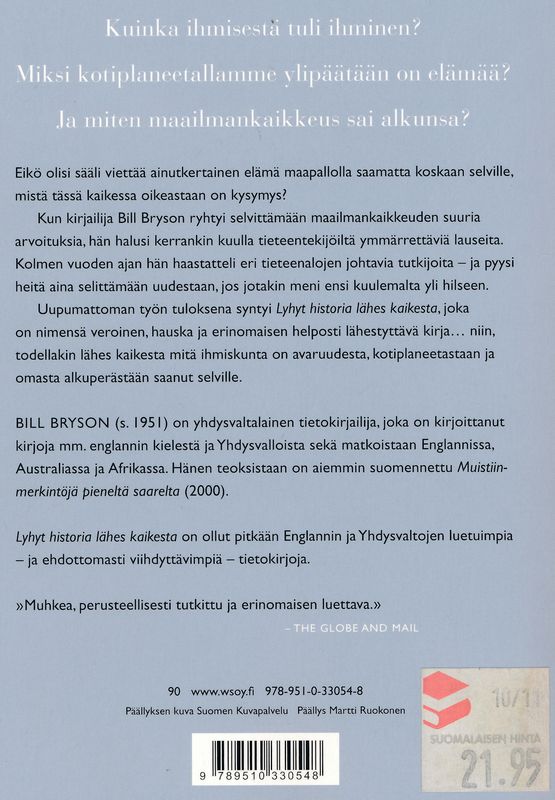 Bill Bryson: Lyhyt historia lähes kaikesta
